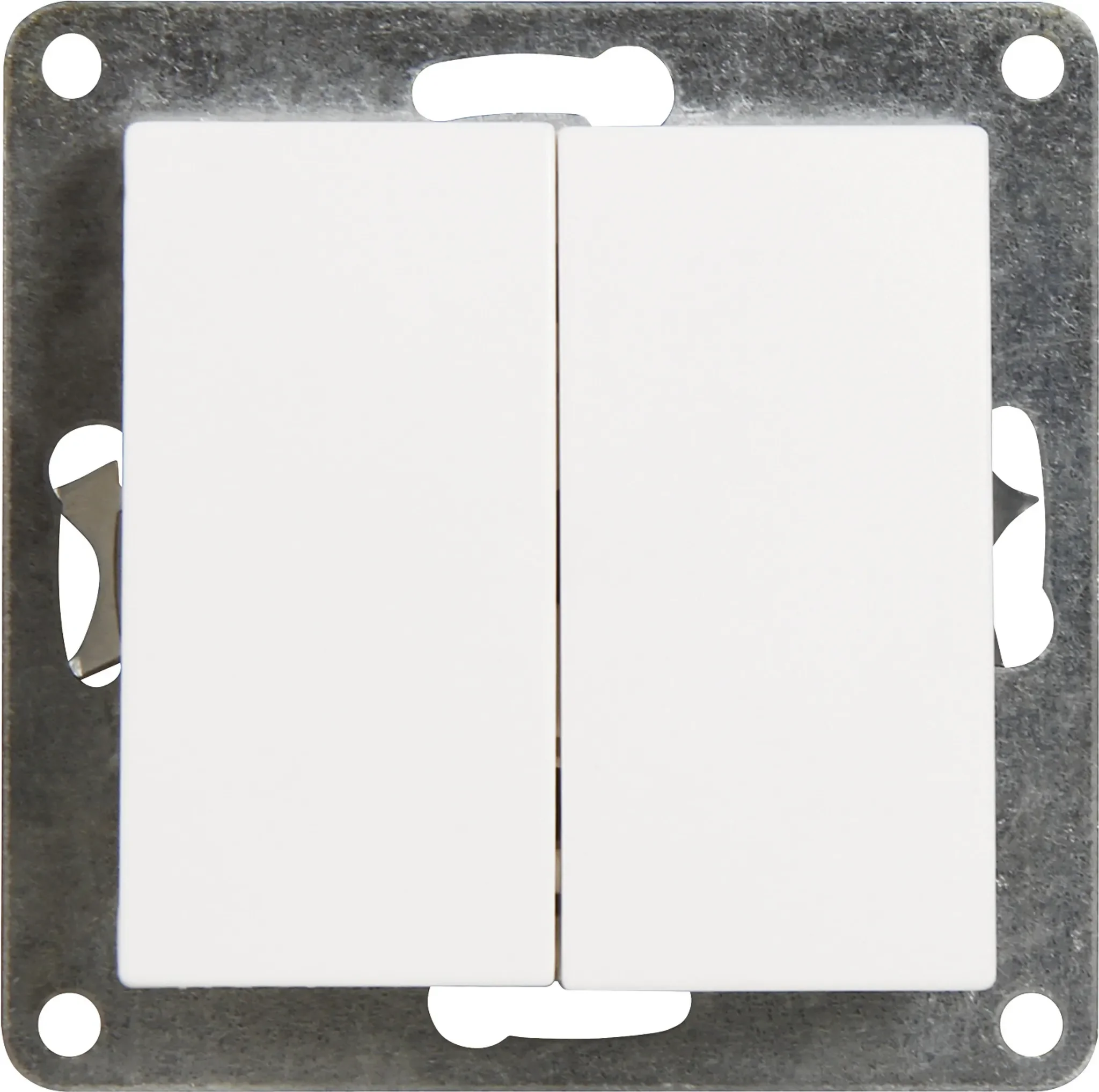 McPower Flair – Serien-Schalter 2-fach Unterputz, Weiß, matt