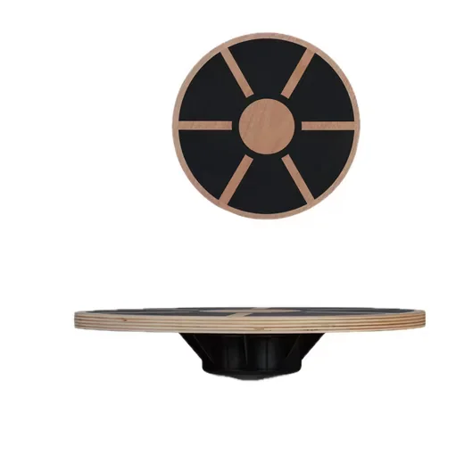 Relaxdays Balance Board rund aus Holz Balancetrainer Wackelbrett